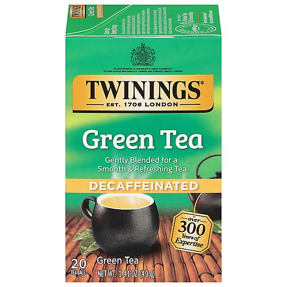Twinings of London Green Tea Decaffeinated - 20 Count