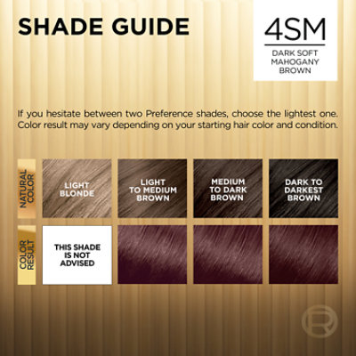 L'Oreal Paris Superior Preference Permanent Hair Color 4SM Dark Soft Mahogany Brown Kit - Each - Image 5