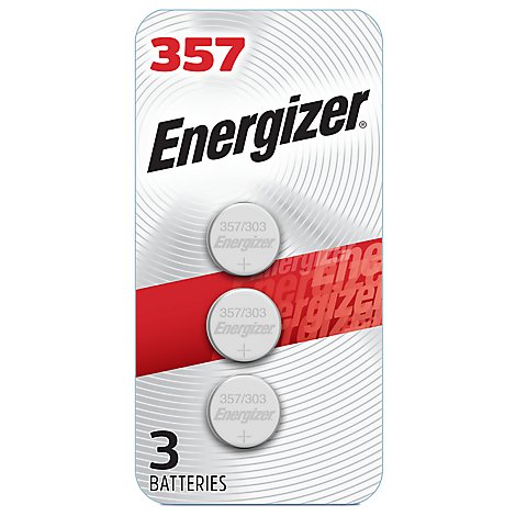 Energizer 357/303 1.5V Silver Oxide Button Cell Batteries - 3 Count