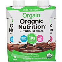 Orgain Protein Shake Organic Creamy Chocolate Fudge - 4-11 Fl. Oz. - Image 2