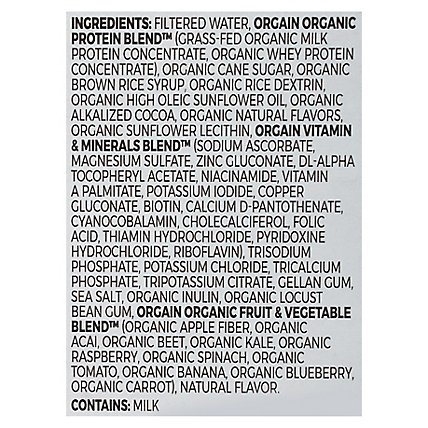 Orgain Protein Shake Organic Creamy Chocolate Fudge - 4-11 Fl. Oz. - Image 5