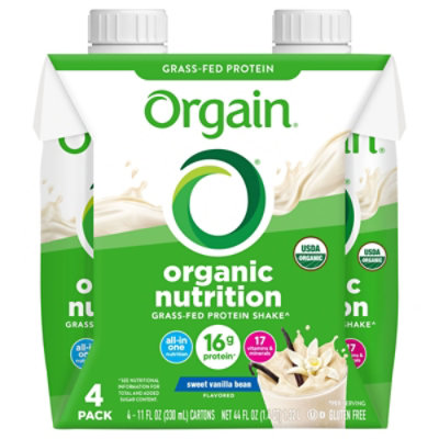Orgain Sweet Vanilla Bean Gluten Free Nutritional Shake Pack - 4-11 Fl. Oz. - Image 3