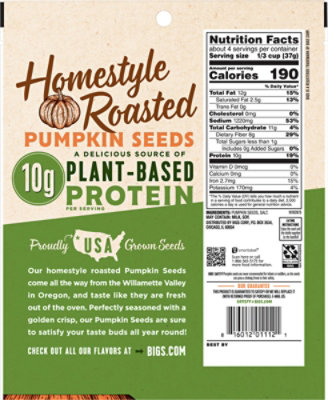 Bigs Pumpkin Seeds Home-Style Roast Lightly Salted - 5 Oz - Image 4