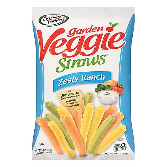 Sensible Portions Garden Veggie Straws Zesty Ranch - 5 Oz