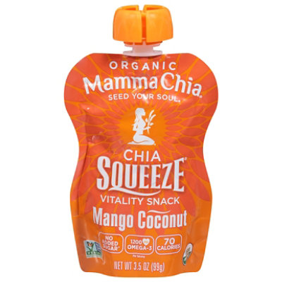 Mamma Chia Organic Vitality Snack Chia Squeeze Mango Coconut - 3.5 Oz - Image 3