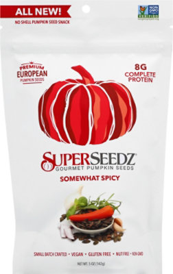 SuperSeedz Pumpkin Seeds Gourmet Somewhat Spicy - 5 Oz - Image 2