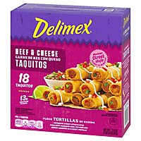 Delimex Beef & Cheese Large Flour Taquitos Frozen Snacks Box - 18 Count - Image 6