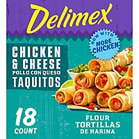 Delimex Chicken & Cheese Large Flour Taquitos Frozen Snack Box - 18 Count - Image 1