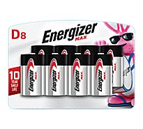 Energizer MAX D Cell Alkaline Batteries - 8 Count
