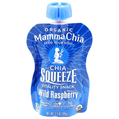 Mamma Chia Organic Vitality Snack Chia Squeeze Wild Raspberry - 3.5 Oz - Image 3