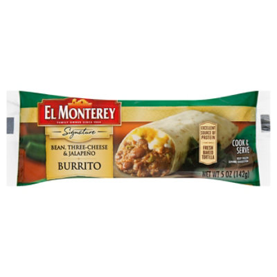 El Monterey Signature Burrito Bean Three Cheese & Jalapeno - 5 Oz