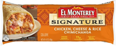 El Monterey Signature Chicken Cheese & Rice Chimichanga - 5 Oz - Image 2