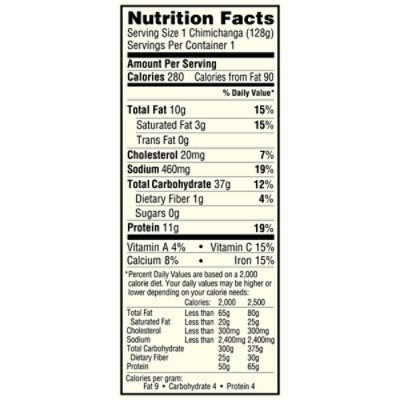 El Monterey Signature Chicken Cheese & Rice Chimichanga - 5 Oz - Image 5