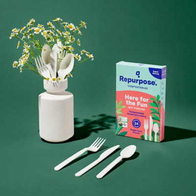 Repurpose Utensils Compostable Assorted - 24 Count - Image 3