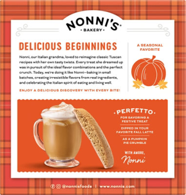 Nonnis Biscotti Pumpkin Spice Limited Edition - 6.88 Oz - Image 6