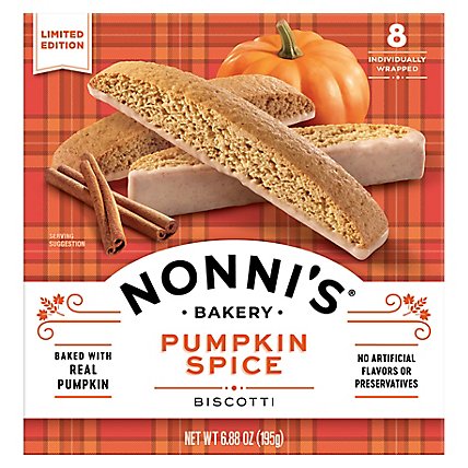 Nonnis Biscotti Pumpkin Spice Limited Edition - 6.88 Oz - Image 2