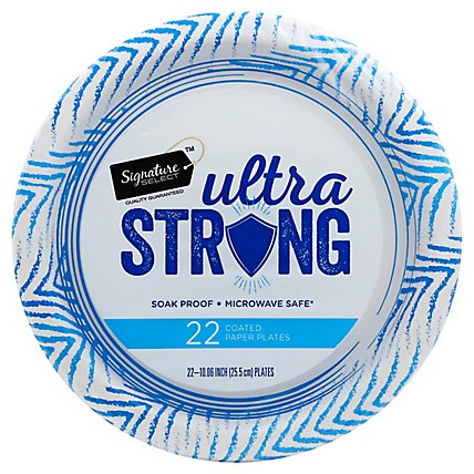 Signature SELECT Plates Paper Ultra Strong Coated 10 Inch - 22 Count - Image 1