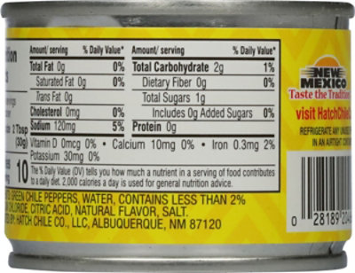 HATCH Select Green Chiles Gluten Free Diced Hot Can - 4 Oz - Image 5