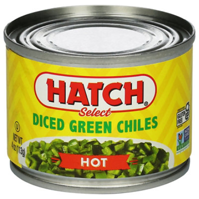 HATCH Select Green Chiles Gluten Free Diced Hot Can - 4 Oz - Image 2