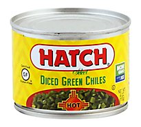 HATCH Select Green Chiles Gluten Free Diced Hot Can - 4 Oz