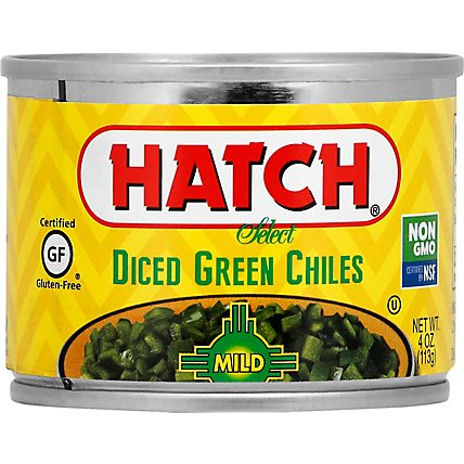 HATCH Select Green Chiles Gluten Free Diced Fire-Roasted Mild Can - 4 Oz - Image 2