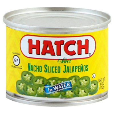 HATCH Select Jalapenos Gluten Free Nacho Sliced Can - 4 Oz