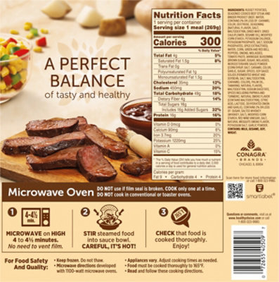 Healthy Choice Cafe Steamers Barbecue Seasoned Steak With Potatoes Frozen Meal - 9.5 Oz - Image 6