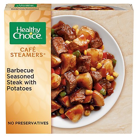Healthy Choice Cafe Steamers Top Chef Meal Barbecue Seasoned Steak with Red Potatoes - 9.5 Oz