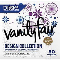 Vanity Fair Everyday Casual Napkins Design Collection Printed 2 Ply - 80 Count - Image 2