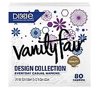 Vanity Fair Everyday Casual Napkins Design Collection Printed 2 Ply - 80 Count