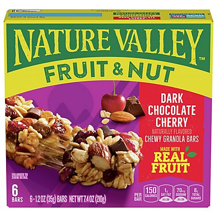 Nature Valley Granola Bars Chewy Trail Mix Dark Chocolate Cherry - 6-1.2 Oz - Image 2