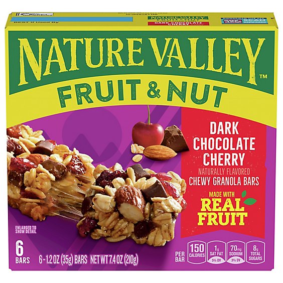 Nature Valley Granola Bars Chewy Trail Mix Dark Chocolate Cherry - 6-1.2 Oz