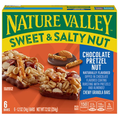 Nature Valley Granola Bars Sweet & Salty Nut Chocolate Pretzel Nut - 6-1.2 Oz - Image 3