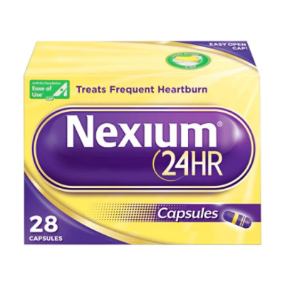 Nexium 24HR Delayed Release Heartburn Relief Capsule Esomeprazole Magnesium Acid Reducer - 28 Count - Image 1