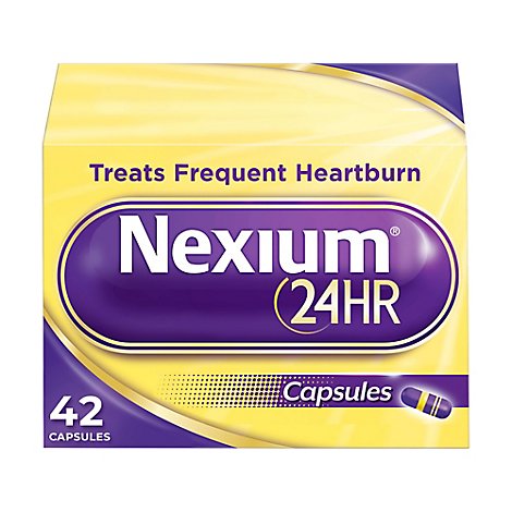 Nexium 24HR Delayed Release Heartburn Relief Capsule Esomeprazole Magnesium Acid Reducer - 42 Count