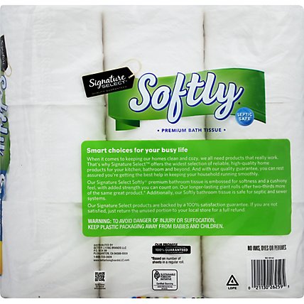Signature Care Bathroom Tissue Premium Softly Giant Roll 2-Ply Wrapper - 9 Count - Image 4