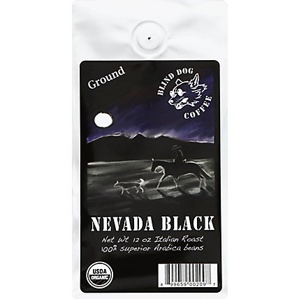 Blind Dog Coffee Coffee Organic Ground Nevada Black Italian Roast - 12 Oz - Image 2