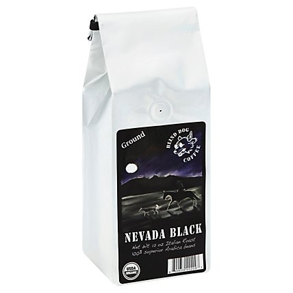 Blind Dog Coffee Coffee Organic Ground Nevada Black Italian Roast - 12 Oz - Image 1