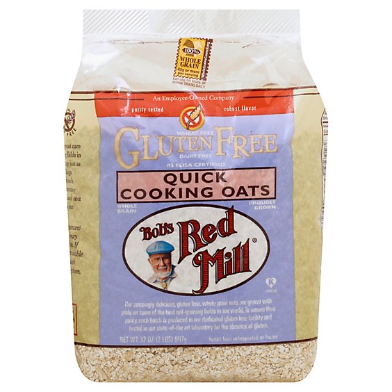 Bobs Red Mill Rolled Oats Gluten Free Quick Cooking - 32 Oz