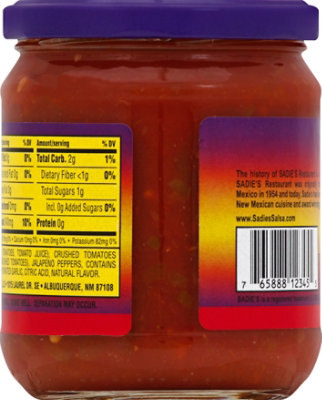 Sadies Salsa Hot Jar - 16 Oz - Image 3