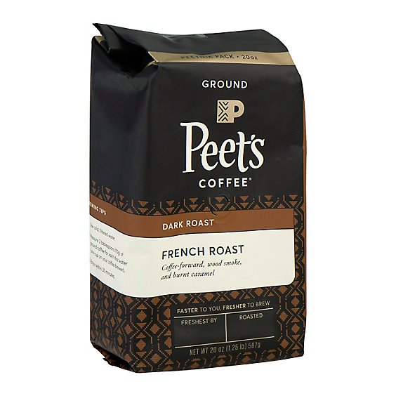 Peets Coffee Coffee Ground Deep Roast French Roast - 20 Oz