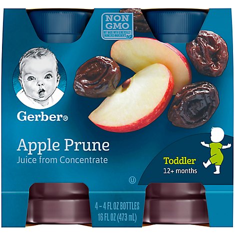 Gerber Juice Apple Prune - 4-4 Fl. Oz.