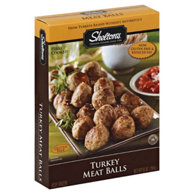 Sheltons Free Range Turkey Meat Balls - 10 Oz - Image 1