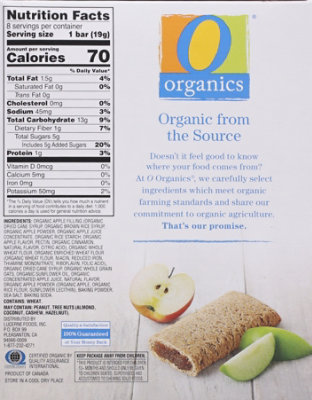 O Organics Organic Cereal Bars Apple - 8-0.67 Oz - Image 6