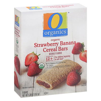 O Organics Organic Cereal Bars Strawberry - 8-0.67 Oz