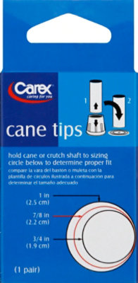 Carex 3/4 Inch Black Cane Tips - Each - Image 3