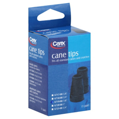 Carex 7/8 Inch Black Cane Tips - Each