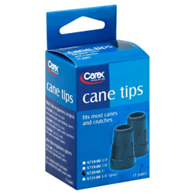 Carex  1 Inch Black Cane Tips - Each