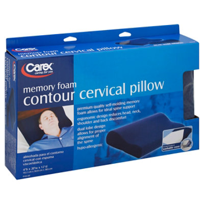 Carex Memory Foam Contour Cervical Pillow - Each