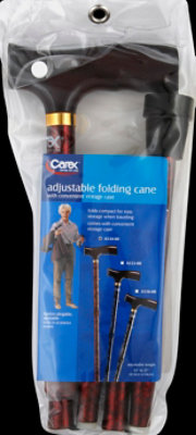Designer Folding Cane - Red - Each - Image 2